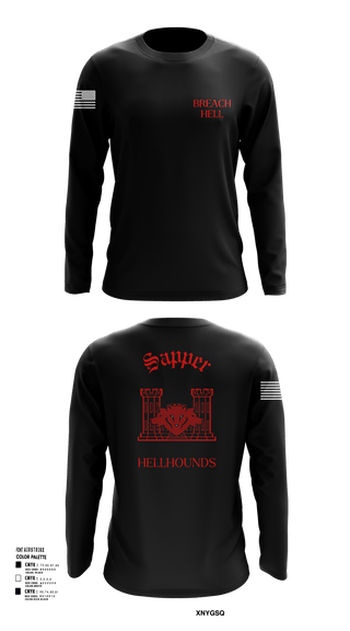 Long Sleeve Performance Shirt, 811th EN CO, , Teamtime, Team time, sublimation, custom sports apparel, team uniforms, spirit wear, spiritwear, sports uniforms, custom shirts, team store, custom team store, fundraiser sports, apparel fundraiser