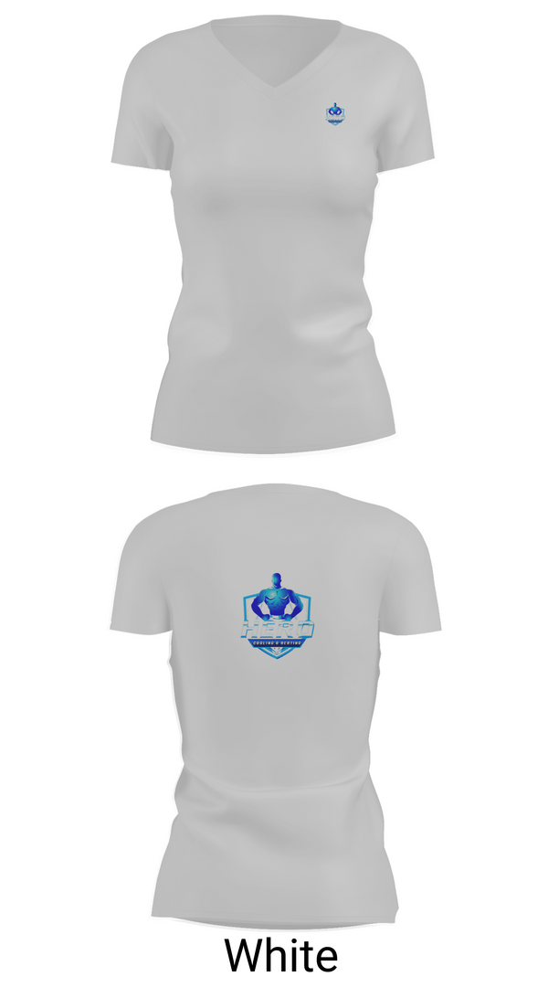 Womens Short Sleeve Vneck Shirt, Hero Cooling & Heating, , Teamtime, Team time, sublimation, custom sports apparel, team uniforms, spirit wear, spiritwear, sports uniforms, custom shirts, team store, custom team store, fundraiser sports, apparel fundraiser