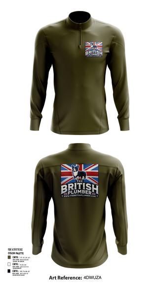 Quarter Zip Jacket, The British Plumber, , Teamtime, Team time, sublimation, custom sports apparel, team uniforms, spirit wear, spiritwear, sports uniforms, custom shirts, team store, custom team store, fundraiser sports, apparel fundraiser
