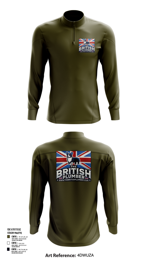 Quarter Zip Jacket, The British Plumber, , Teamtime, Team time, sublimation, custom sports apparel, team uniforms, spirit wear, spiritwear, sports uniforms, custom shirts, team store, custom team store, fundraiser sports, apparel fundraiser