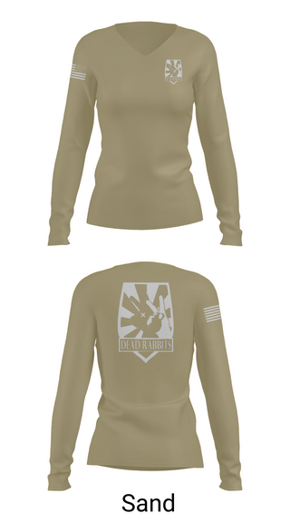 Womens Long Sleeve Vneck Shirt, Dead Rabbits, , Teamtime, Team time, sublimation, custom sports apparel, team uniforms, spirit wear, spiritwear, sports uniforms, custom shirts, team store, custom team store, fundraiser sports, apparel fundraiser