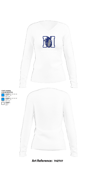 Womens Long Sleeve Vneck Shirt, Medford High School Soccer, Men's Soccer, Teamtime, Team time, sublimation, custom sports apparel, team uniforms, spirit wear, spiritwear, sports uniforms, custom shirts, team store, custom team store, fundraiser sports, apparel fundraiser