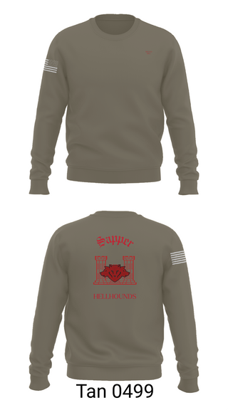 Crew Neck Sweatshirt, 811th EN CO, , Teamtime, Team time, sublimation, custom sports apparel, team uniforms, spirit wear, spiritwear, sports uniforms, custom shirts, team store, custom team store, fundraiser sports, apparel fundraiser