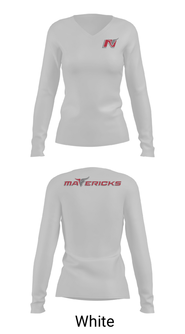 Women's Long Sleeve Vneck Shirt, Northern Oklahoma College-Tonkawa Campus, Softball, Teamtime, Team time, sublimation, custom sports apparel, team uniforms, spirit wear, spiritwear, sports uniforms, custom shirts, team store, custom team store, fundraiser sports, apparel fundraiser