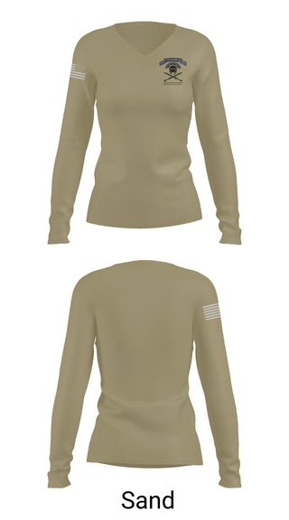 Womens Long Sleeve Vneck Shirt, C CO, 1-41IN, Army, Teamtime, Team time, sublimation, custom sports apparel, team uniforms, spirit wear, spiritwear, sports uniforms, custom shirts, team store, custom team store, fundraiser sports, apparel fundraiser