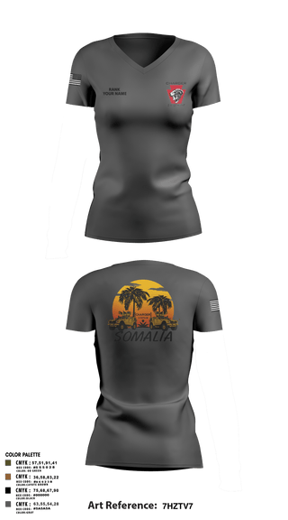 Womens Short Sleeve Vneck Shirt, Charger Co. / 2-112th Infantry Battalion, National Guard, Teamtime, Team time, sublimation, custom sports apparel, team uniforms, spirit wear, spiritwear, sports uniforms, custom shirts, team store, custom team store, fundraiser sports, apparel fundraiser