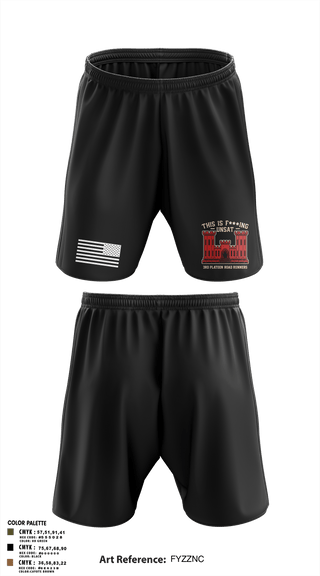 Athletic Shorts With Pockets, 305th En Co, Army, Teamtime, Team time, sublimation, custom sports apparel, team uniforms, spirit wear, spiritwear, sports uniforms, custom shirts, team store, custom team store, fundraiser sports, apparel fundraiser