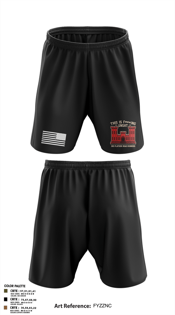Athletic Shorts With Pockets, 305th En Co, Army, Teamtime, Team time, sublimation, custom sports apparel, team uniforms, spirit wear, spiritwear, sports uniforms, custom shirts, team store, custom team store, fundraiser sports, apparel fundraiser