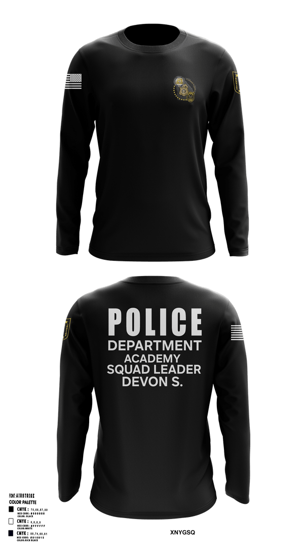 Long Sleeve Performance Shirt, Police Department Academy, , Teamtime, Team time, sublimation, custom sports apparel, team uniforms, spirit wear, spiritwear, sports uniforms, custom shirts, team store, custom team store, fundraiser sports, apparel fundraiser