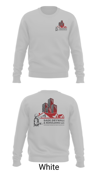 Crew Neck Sweatshirt, Sadedrywall & remolding llc, , Teamtime, Team time, sublimation, custom sports apparel, team uniforms, spirit wear, spiritwear, sports uniforms, custom shirts, team store, custom team store, fundraiser sports, apparel fundraiser