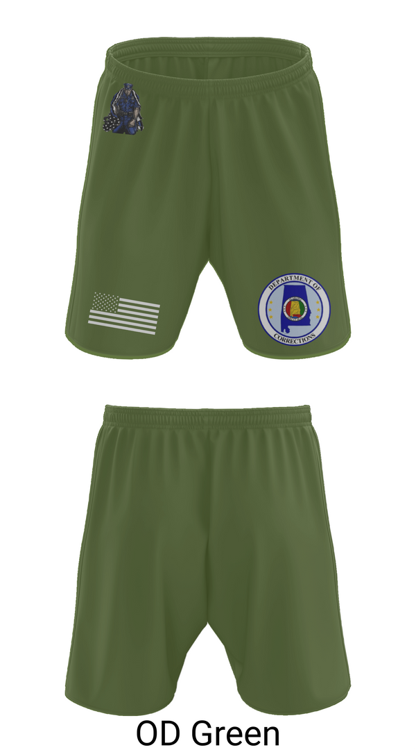 Athletic Shorts With Pockets, Alabama Department of Corrections, Police, Teamtime, Team time, sublimation, custom sports apparel, team uniforms, spirit wear, spiritwear, sports uniforms, custom shirts, team store, custom team store, fundraiser sports, apparel fundraiser