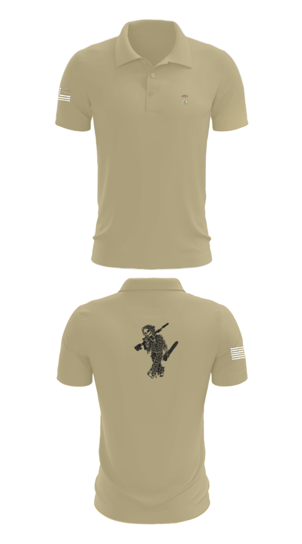 Short Sleeve Performance Polo, 2-5 CAV Snipers, Army, Teamtime, Team time, sublimation, custom sports apparel, team uniforms, spirit wear, spiritwear, sports uniforms, custom shirts, team store, custom team store, fundraiser sports, apparel fundraiser