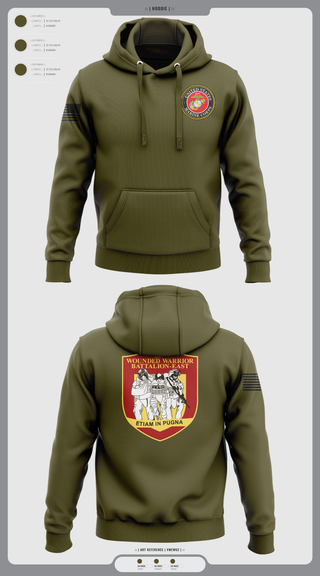 Hoodie, Wounded warrior battalion east, Marines, Teamtime, Team time, sublimation, custom sports apparel, team uniforms, spirit wear, spiritwear, sports uniforms, custom shirts, team store, custom team store, fundraiser sports, apparel fundraiser