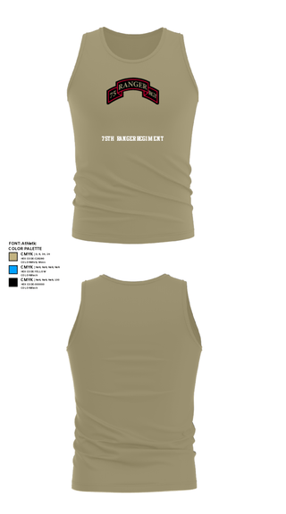 Tank Top, 75th Ranger Regiment, Army, Teamtime, Team time, sublimation, custom sports apparel, team uniforms, spirit wear, spiritwear, sports uniforms, custom shirts, team store, custom team store, fundraiser sports, apparel fundraiser