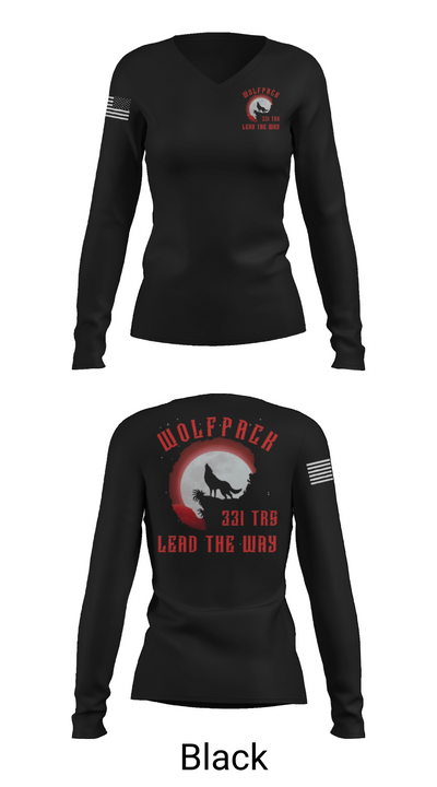 331 TRS / FLT 154 WOLFPACK 75262694 Women's Long Sleeve V-neck Shirt - 37