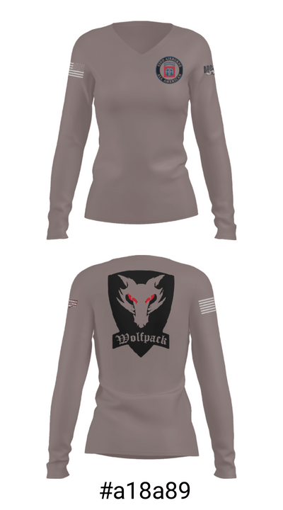 1-82nd CAB 46571810 Women's Long Sleeve V-neck Shirt - 10