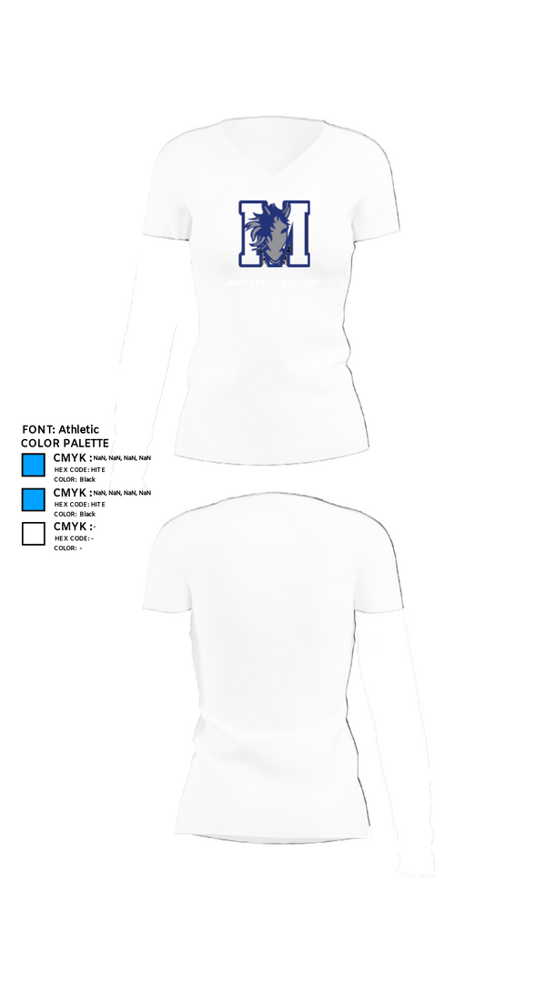 Womens Short Sleeve Vneck Shirt, Medford High School Soccer, Men's Soccer, Teamtime, Team time, sublimation, custom sports apparel, team uniforms, spirit wear, spiritwear, sports uniforms, custom shirts, team store, custom team store, fundraiser sports, apparel fundraiser