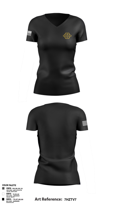 Isenbarger Construction LLC 2868916 Women's Short Sleeve V-neck Shirt - 3