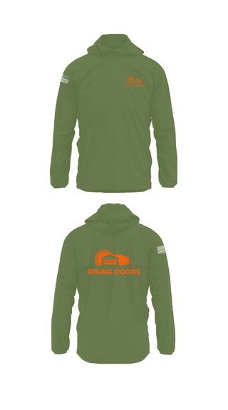 Windbreaker, Rising Doors, Army, Teamtime, Team time, sublimation, custom sports apparel, team uniforms, spirit wear, spiritwear, sports uniforms, custom shirts, team store, custom team store, fundraiser sports, apparel fundraiser