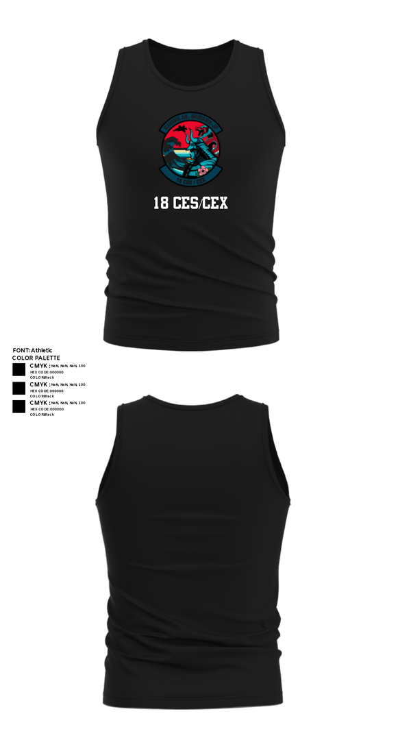 Tank Top, 18 CES/CEX, , Teamtime, Team time, sublimation, custom sports apparel, team uniforms, spirit wear, spiritwear, sports uniforms, custom shirts, team store, custom team store, fundraiser sports, apparel fundraiser