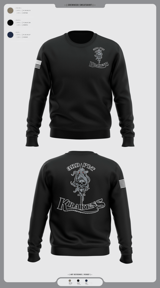 Crew Neck Sweatshirt, 3RD PLT95TH CBRN3rd plt, Army, Teamtime, Team time, sublimation, custom sports apparel, team uniforms, spirit wear, spiritwear, sports uniforms, custom shirts, team store, custom team store, fundraiser sports, apparel fundraiser