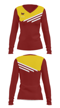 Lowpoint-Washburn Junior High School Softball 9151632 Women's Long Sleeve V-neck Shirt - 28