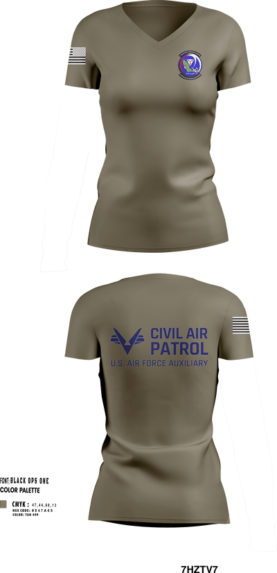 VFW Post 8191 1921777 Women's Short Sleeve V-neck Shirt - 5