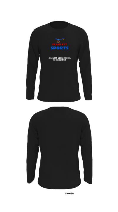 Scarlett Middle School Cross Country 8985739 Long Sleeve Performance Shirt - 27
