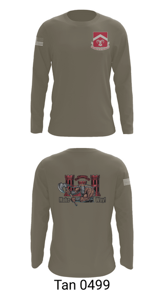 Long Sleeve Performance Shirt, 937th CEC-A, 40th BEB, Army, Teamtime, Team time, sublimation, custom sports apparel, team uniforms, spirit wear, spiritwear, sports uniforms, custom shirts, team store, custom team store, fundraiser sports, apparel fundraiser