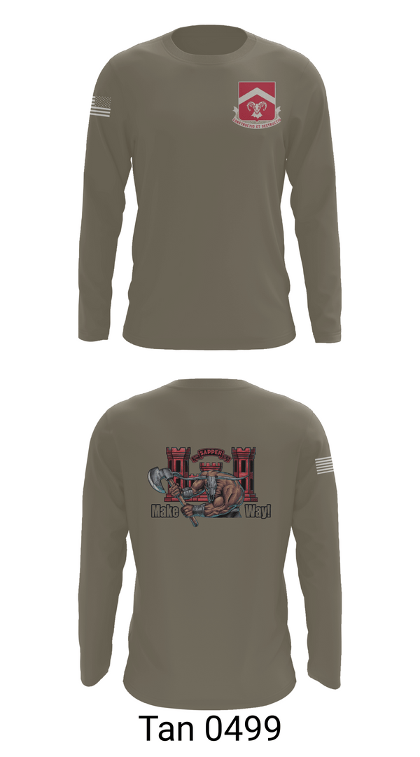 Long Sleeve Performance Shirt, 937th CEC-A, 40th BEB, Army, Teamtime, Team time, sublimation, custom sports apparel, team uniforms, spirit wear, spiritwear, sports uniforms, custom shirts, team store, custom team store, fundraiser sports, apparel fundraiser