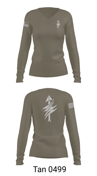 3rd Battalion 2nd Marines Scout Sniper Platoon 1879947 Women's Long Sleeve V-neck Shirt - 77