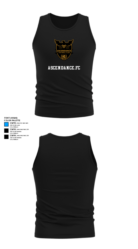 Tank Top, Ascendance.fc, Men's Soccer, Teamtime, Team time, sublimation, custom sports apparel, team uniforms, spirit wear, spiritwear, sports uniforms, custom shirts, team store, custom team store, fundraiser sports, apparel fundraiser