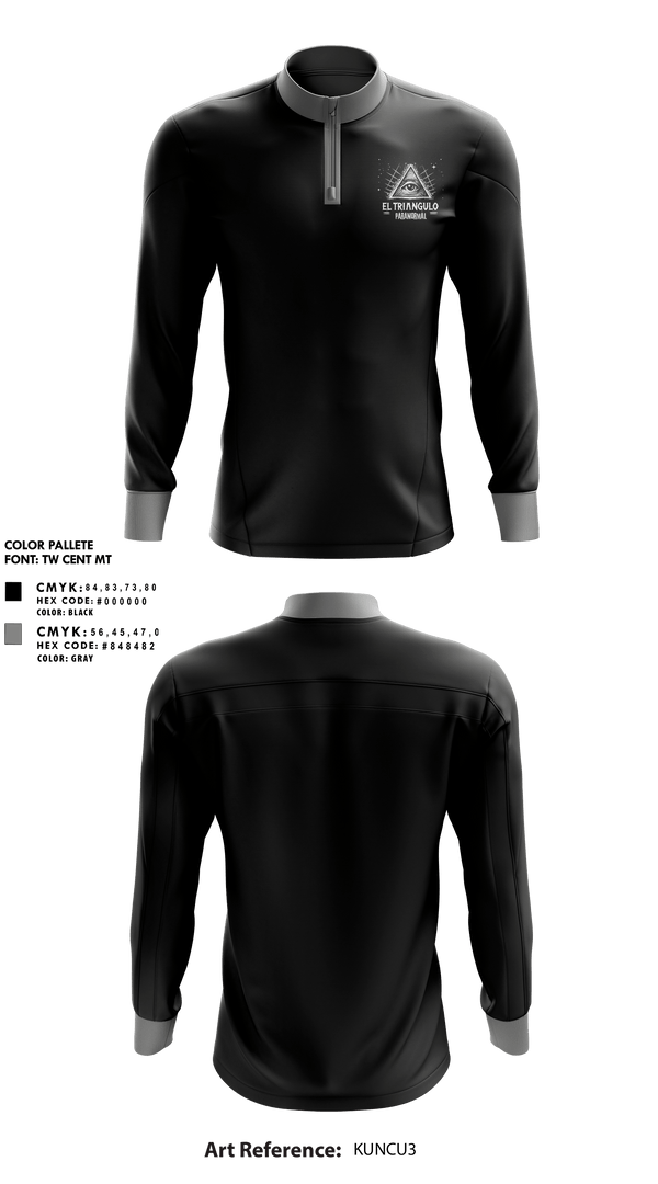 Quarter Zip Jacket, El Trío Paranormal, , Teamtime, Team time, sublimation, custom sports apparel, team uniforms, spirit wear, spiritwear, sports uniforms, custom shirts, team store, custom team store, fundraiser sports, apparel fundraiser