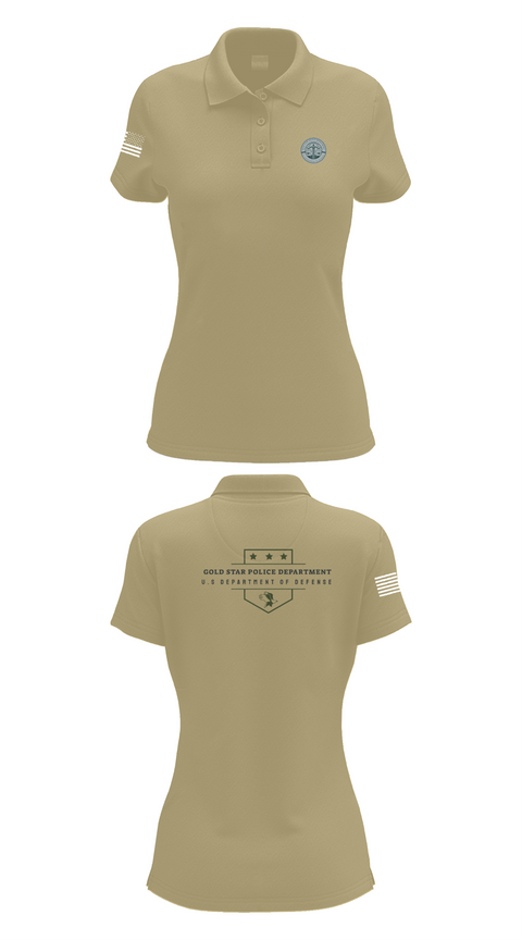 Womens Short Sleeve Performance Polo, GOLD STAR POLICE DEPARTMENT, , Teamtime, Team time, sublimation, custom sports apparel, team uniforms, spirit wear, spiritwear, sports uniforms, custom shirts, team store, custom team store, fundraiser sports, apparel fundraiser