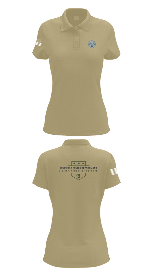 Womens Short Sleeve Performance Polo, GOLD STAR POLICE DEPARTMENT, , Teamtime, Team time, sublimation, custom sports apparel, team uniforms, spirit wear, spiritwear, sports uniforms, custom shirts, team store, custom team store, fundraiser sports, apparel fundraiser