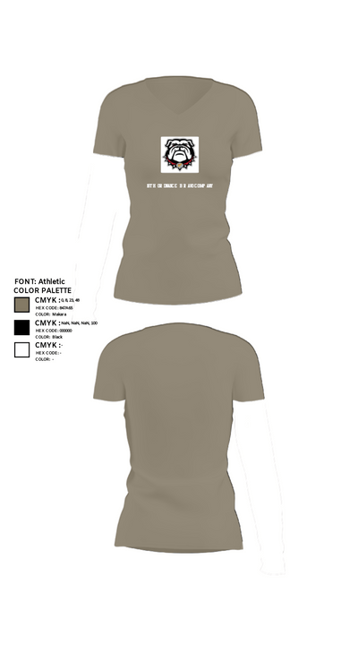 16TH ordnance Bravo Company 57552298 Women's Short Sleeve V-neck Shirt - 64