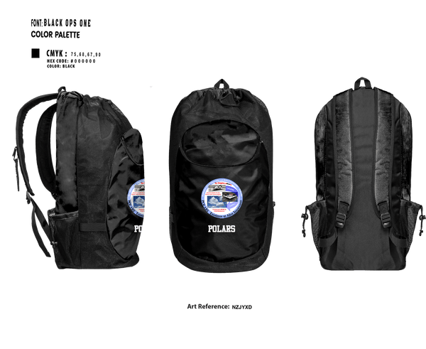 Gear Bag, POLARS, Air Force, Teamtime, Team time, sublimation, custom sports apparel, team uniforms, spirit wear, spiritwear, sports uniforms, custom shirts, team store, custom team store, fundraiser sports, apparel fundraiser