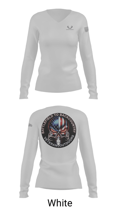 BATTLEFIELD TO BACKCOUNTRY 70891922 Women's Long Sleeve V-neck Shirt - 16
