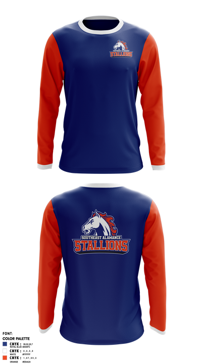 Southeast Alamance High School Wrestling 73970043 Long Sleeve Performance Shirt - 41