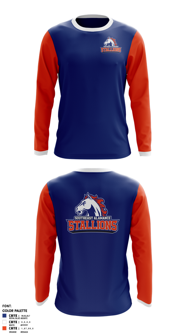 Long Sleeve Performance Shirt, Southeast Alamance High School Wrestling, Wrestling, Teamtime, Team time, sublimation, custom sports apparel, team uniforms, spirit wear, spiritwear, sports uniforms, custom shirts, team store, custom team store, fundraiser sports, apparel fundraiser