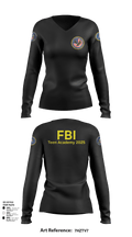 FBI Citizens Academy 38142590 Women's Long Sleeve V-neck Shirt - 101