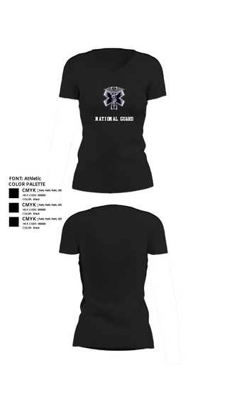 Women's Short Sleeve Vneck Shirt, MEDICS, National Guard, Teamtime, Team time, sublimation, custom sports apparel, team uniforms, spirit wear, spiritwear, sports uniforms, custom shirts, team store, custom team store, fundraiser sports, apparel fundraiser