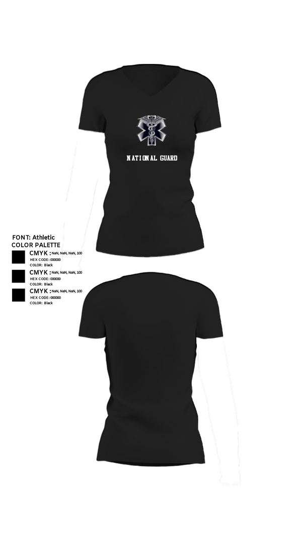 Women's Short Sleeve Vneck Shirt, MEDICS, National Guard, Teamtime, Team time, sublimation, custom sports apparel, team uniforms, spirit wear, spiritwear, sports uniforms, custom shirts, team store, custom team store, fundraiser sports, apparel fundraiser