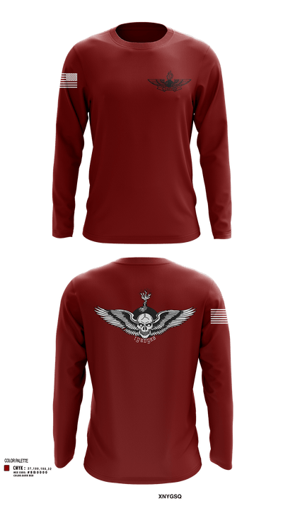 USS AMERICA 73991859 Long Sleeve Performance Shirt - 133