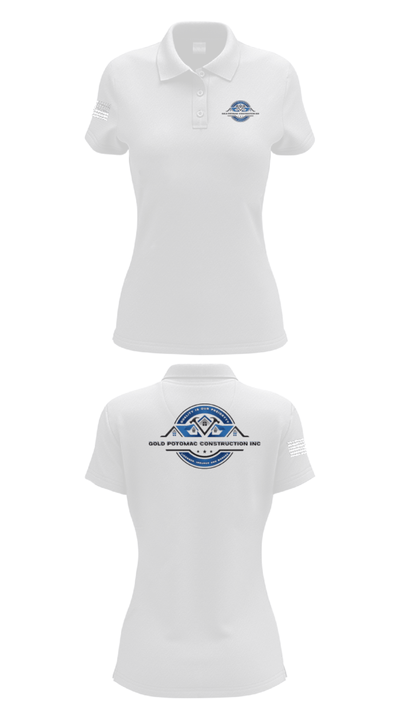 Gold Potomac construction inc 70800298 Women's Short Sleeve Performance Polo  - 17