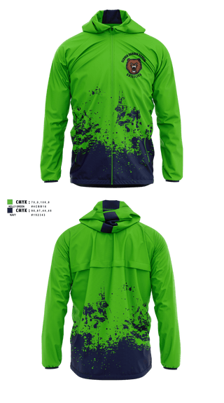 Windbreaker, Clover Garden School Grizzlies, Spirit Store, Teamtime, Team time, sublimation, custom sports apparel, team uniforms, spirit wear, spiritwear, sports uniforms, custom shirts, team store, custom team store, fundraiser sports, apparel fundraiser