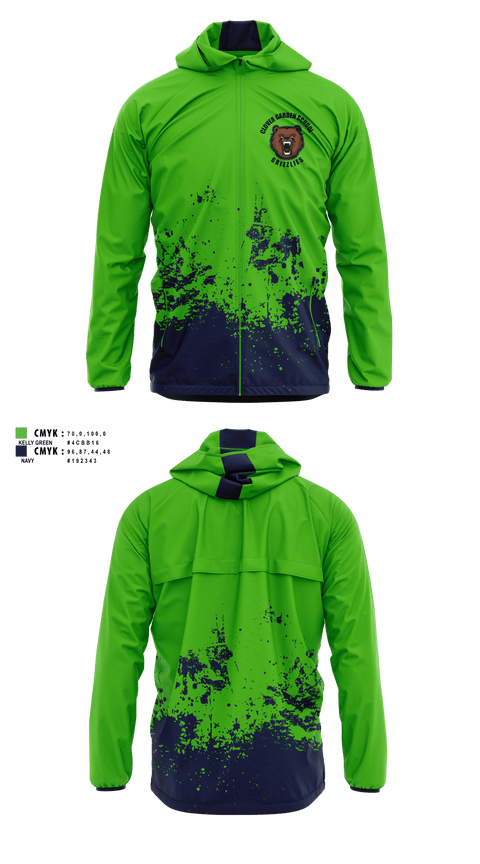 Windbreaker, Clover Garden School Grizzlies, Spirit Store, Teamtime, Team time, sublimation, custom sports apparel, team uniforms, spirit wear, spiritwear, sports uniforms, custom shirts, team store, custom team store, fundraiser sports, apparel fundraiser