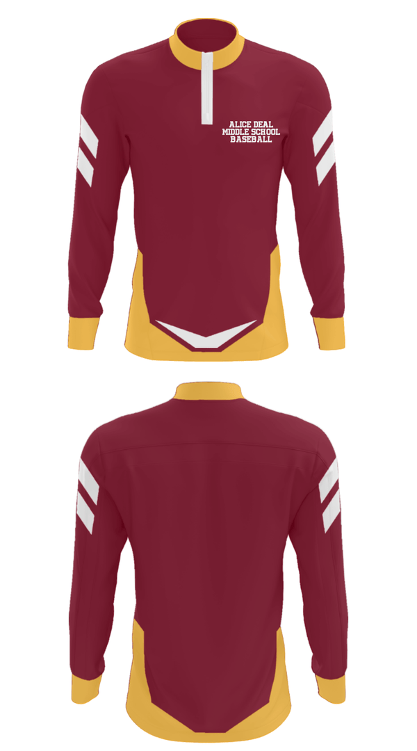 Quarter Zip Jacket, Alice Deal Middle School Baseball, Baseball, Teamtime, Team time, sublimation, custom sports apparel, team uniforms, spirit wear, spiritwear, sports uniforms, custom shirts, team store, custom team store, fundraiser sports, apparel fundraiser