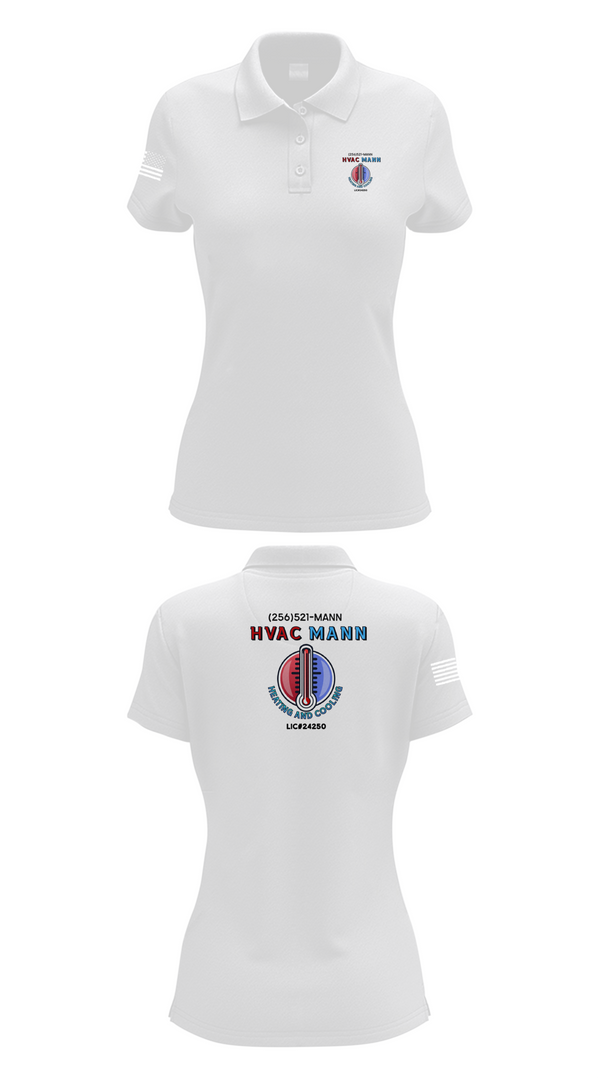 Womens Short Sleeve Performance Polo, Hvacmannllc, , Teamtime, Team time, sublimation, custom sports apparel, team uniforms, spirit wear, spiritwear, sports uniforms, custom shirts, team store, custom team store, fundraiser sports, apparel fundraiser