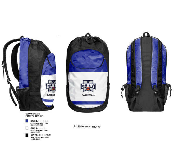 Gear Bag, CLBBY Basketball, Men's Basketball, Teamtime, Team time, sublimation, custom sports apparel, team uniforms, spirit wear, spiritwear, sports uniforms, custom shirts, team store, custom team store, fundraiser sports, apparel fundraiser